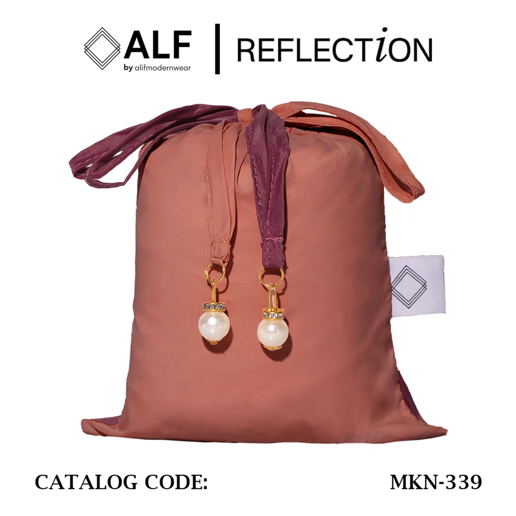 ALIF MUKENA MINI TWO TONE PARASUT PREMIUM KOREA TRAVEL - BURNT HENNA ( MKN-339 )