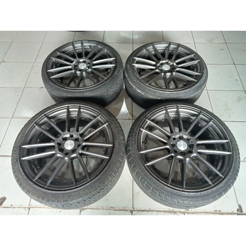 velg second HSR Ring 18+ban bonus lebar 8 et 40 pcd 4x100 4x114