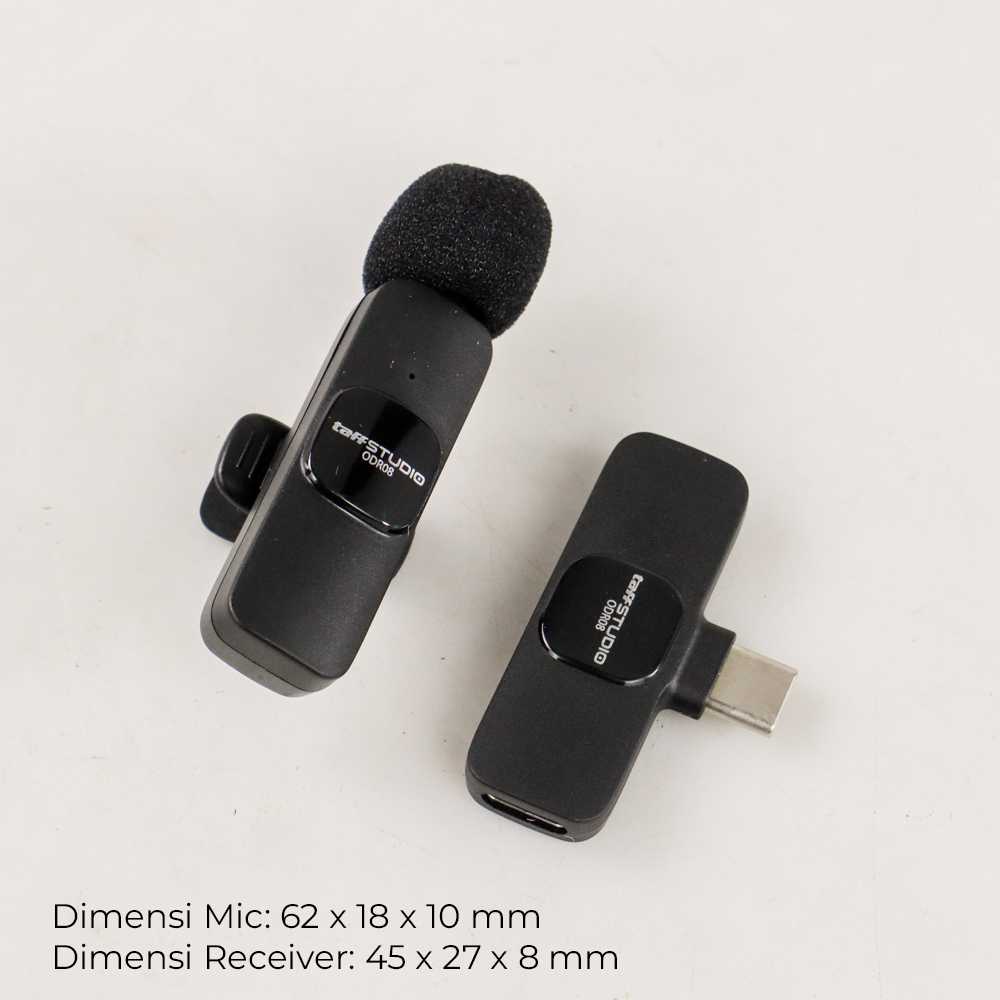 ( 100% BARANG ORI ) TaffSTUDIO Wireless Lavalier Lapel Portable Microphone USB Type C - ODR08