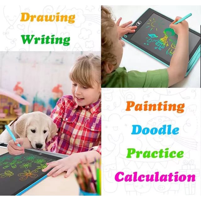 LCD WRITING TABLET COLOR BOARD 8,5 &quot;/ PAPAN TULIS ANAK WARNA