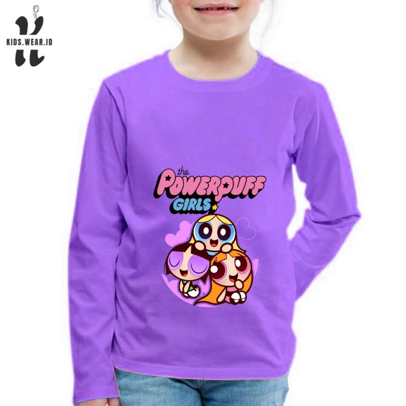 baju anak kaos anak Powerpuff girls atasan anak free nama