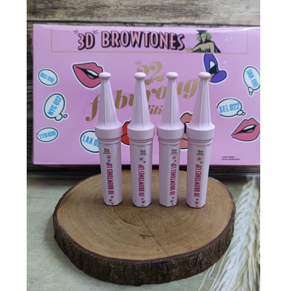 BOX PAPAN-LIP GLOSS MATTE 3D BROWTONES 8 PCS COLOR MATTE