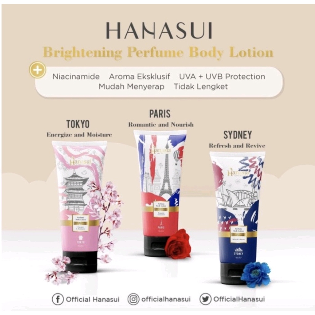 Hanasui Perfume Body Lotion 180ml - exp 2024