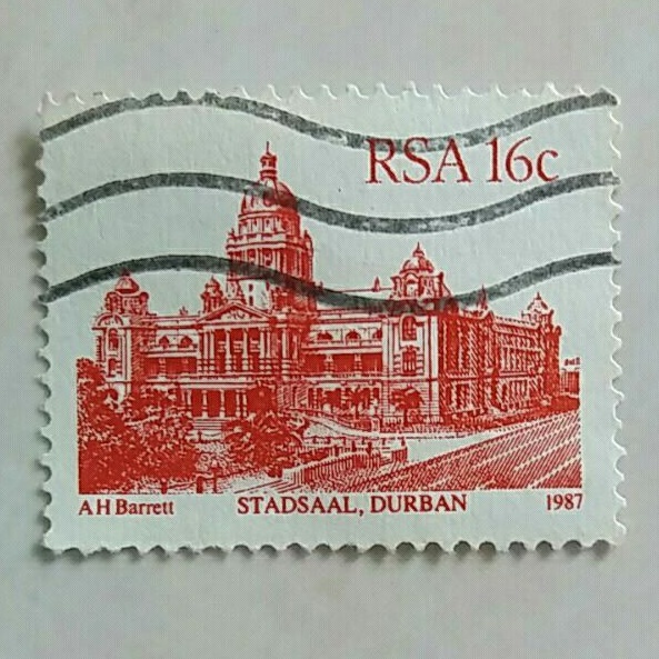

(AD) Perangko Afrika Selatan 1987 Definitive Issue - Buildings - City Hall, Durban 16c Used