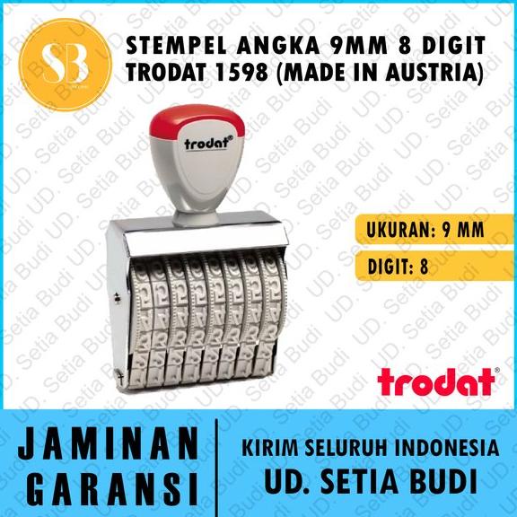 

Terlaris Stempel Angka 9mm 8 Digit Trodat 1598 Made in Austria Termurah