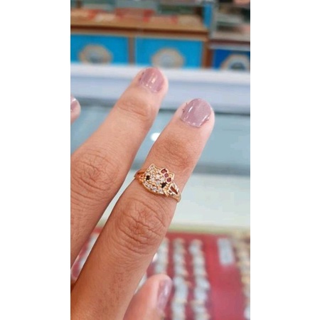 Cincin anak hellokity permata emas asli kadar 700