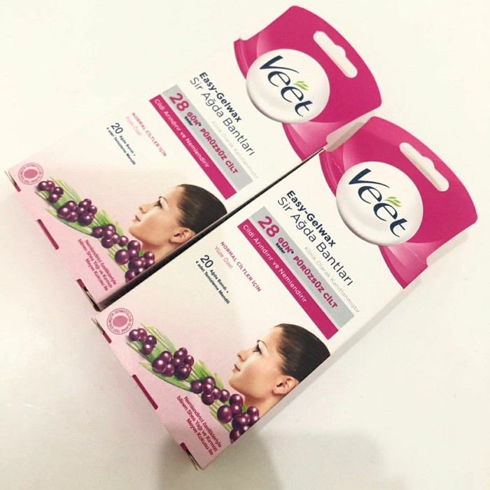 Wax Veet Face Wax Strip Kulit Normal Kemasan 20 Wax Strip