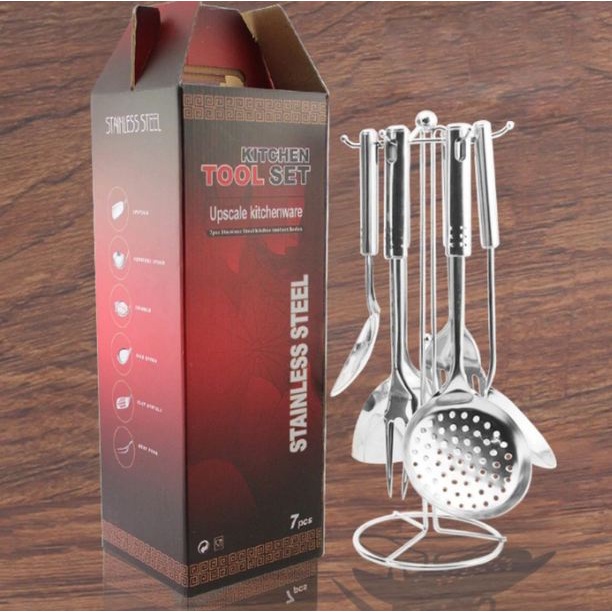 7pcs Kitchen Tool Set Stainless Stee - Set 7 Pcs Alat Dapur Stainless