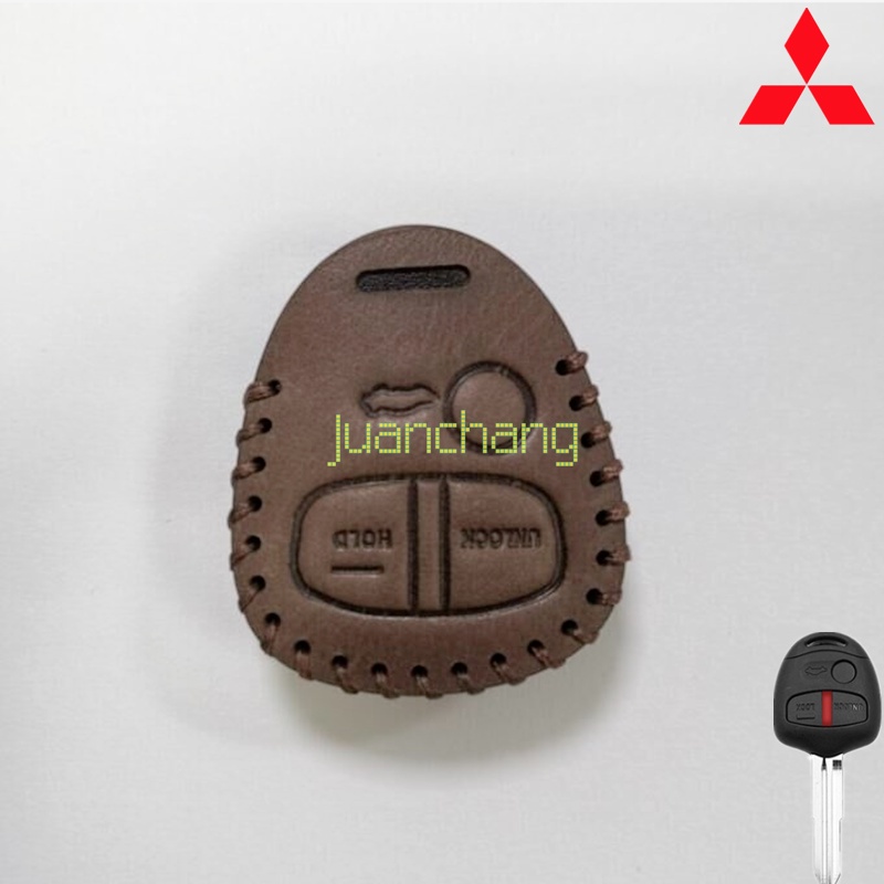 Sarung Kunci Mobil Mitsubishi Key Cover Key Holder Kulit Remote Fob Case Untuk Mitsubishi Lancer EX Evolution Outlander Pajero Sport/Trinton ASX Galant Pajero Grandis Mirage Remote Aksesoris Kunci Mobil