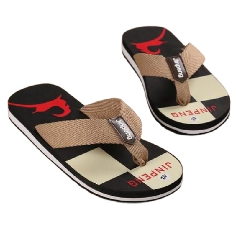 Sandal Jepit Casual Laki Laki tali webing Jinpeng