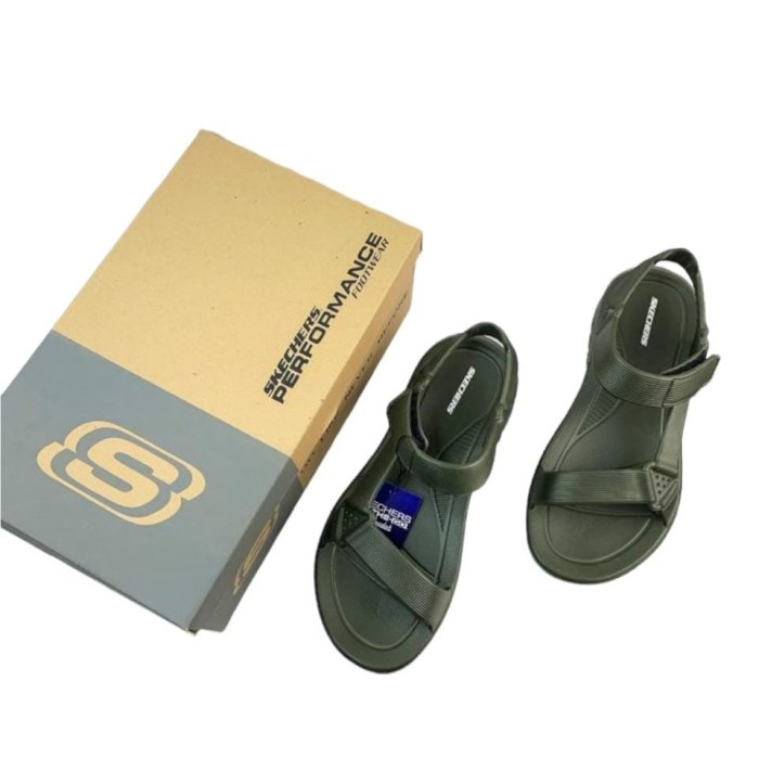 Sandal Gunung Pria Skechers Sendal Cowok Karet Ringan