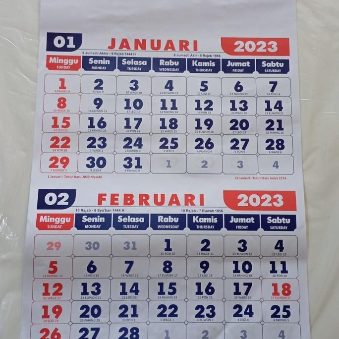 

Kalender Kerja Dinding Dwi Bulan Thn 2023