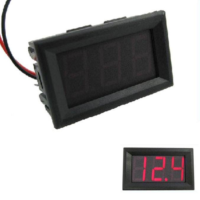 ATORCH Display Pengukur Tegangan Listrik Voltmeter LED - 123 - Black - 7RAD07BK