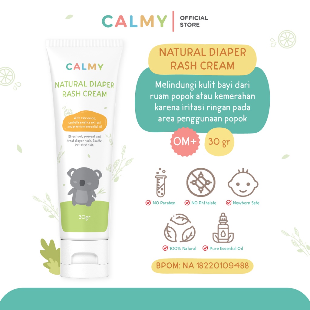 Jual Calmy Natural Diaper Rash Cream 30g Untuk Ruam Popok, Iritasi
