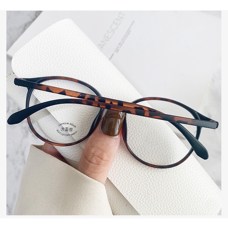 HZ Kacamata Anti Blue Light Anti Radiasi Blue Ray Gaya Korea 2022 Bentuk Bulat Oval untuk Pria dan Wanita 6814