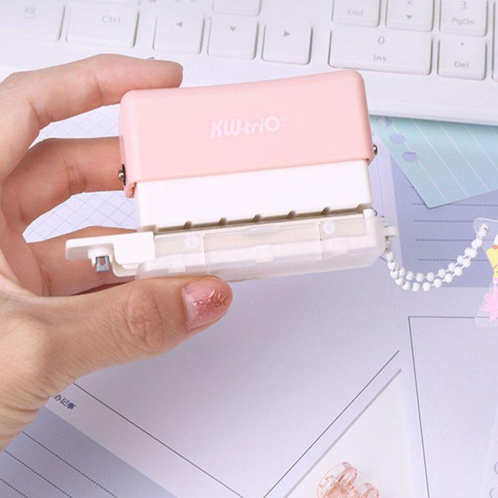 Lanfy Hole Puncher Loose-leaf 5lembar Perlengkapan Kantor Mengikat Cincin Kerajinan Scrapbook DIY Punching Round Hole Puncher