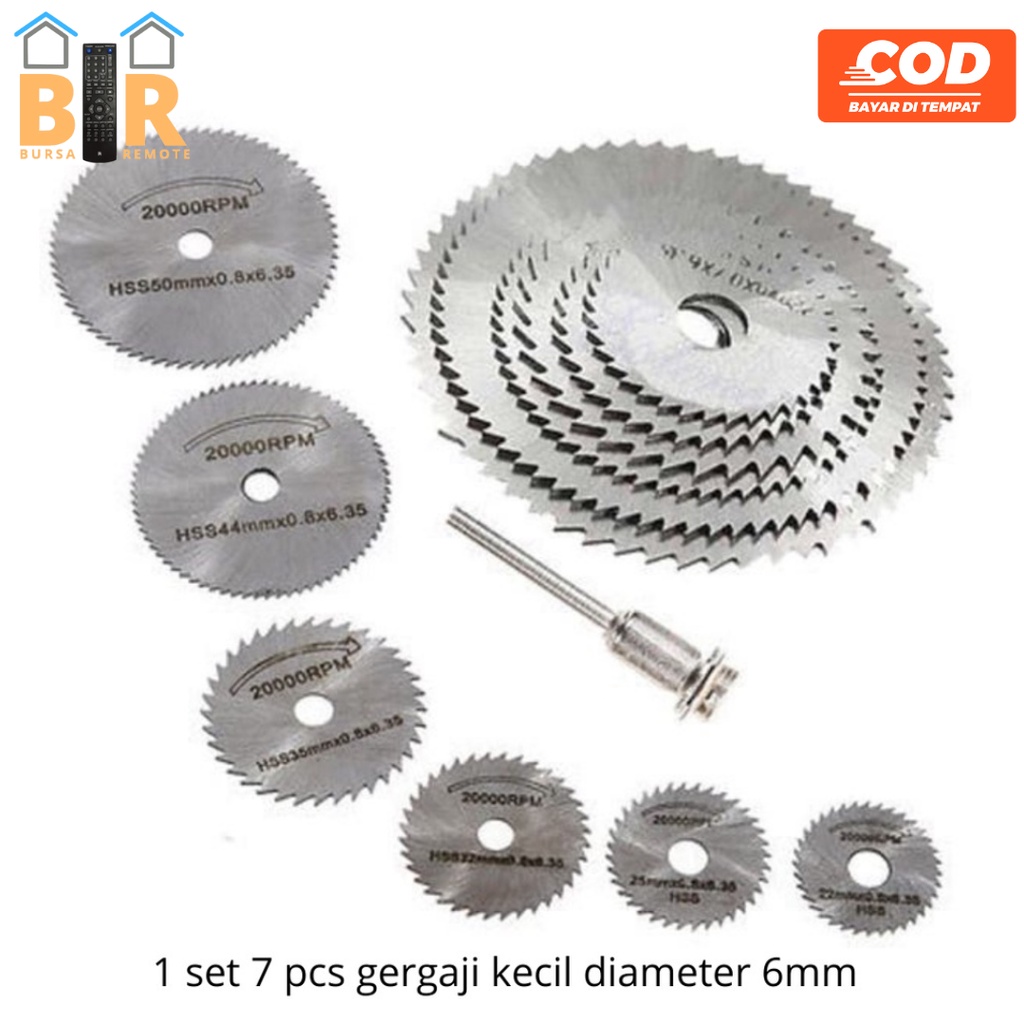 1 Set Mini Bor Chuck 6 Pcs HSS Melihat Pisau Cukur Listrik Grinding Cutting Plastik untuk Kayu Sopper