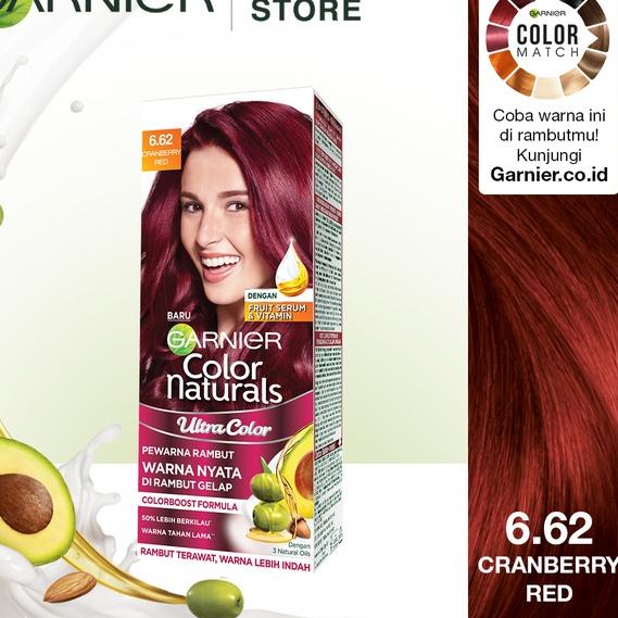 Harga Bersahabat Garnier Color Naturals Hair Color - 6.62 Cranberry Red (Cat / Pewarna Rambut Perman