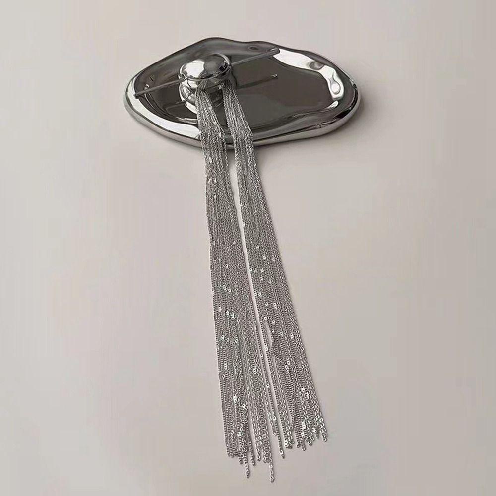 Agustina Panjang Rumbai Jepit Rambut Antik Berlebihan Sederhana Wanita Fringe Cheongsam Ponytail Hias Jepit Rambut Logam Gaya Cina Hiasan Kepala