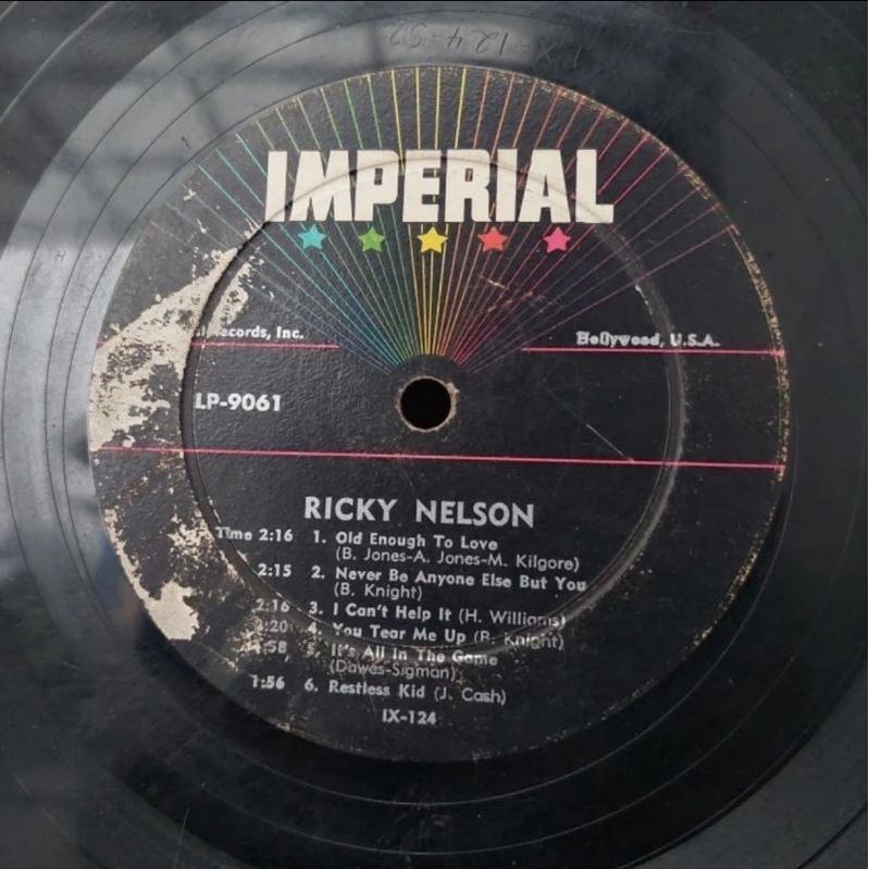 Vinyl Piringan Hitam PH 12 inch Ricky Nelson