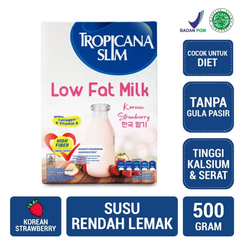 

Tropicana Slim Low Fat Milk Korean Strawberry 500gr