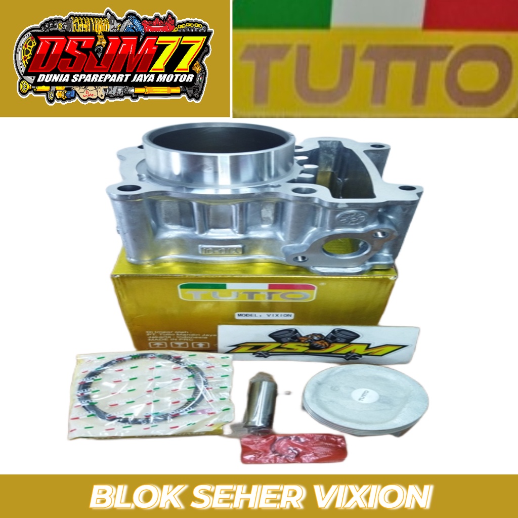 BLOK SEHER VIXION KOMPLIT - BORING VIXION ASSY - CYLINDER BLOK VIXION BORING VIXION KODE Y10 MERK TU