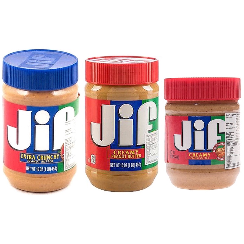 

JIF Creamy Peanut Butter 340gr / JIF Creamy Peanut Butter 454gr / Jif / Extra Crunchy Peanut Butter 454gr / Jif / Extra / Crunchy / Creamy / Peanut / Butter / selai / kacang / olesan / spread