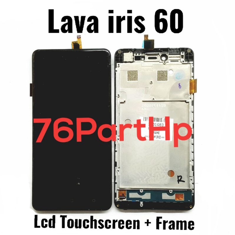 Ori Oem Lcd Touchscreen Fullset plus frame Lava Iris 60