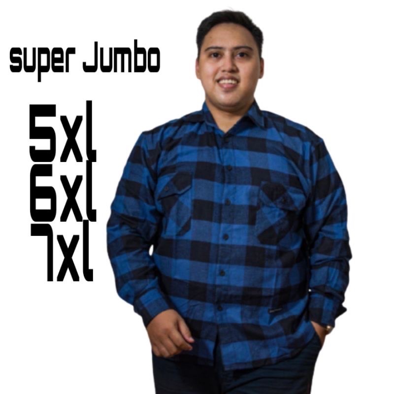 KEMEJA FLANEL JUMBO 5XL 6XL 7XL / FLANEL KOTAK KOTAK BIGSIZE #MPH