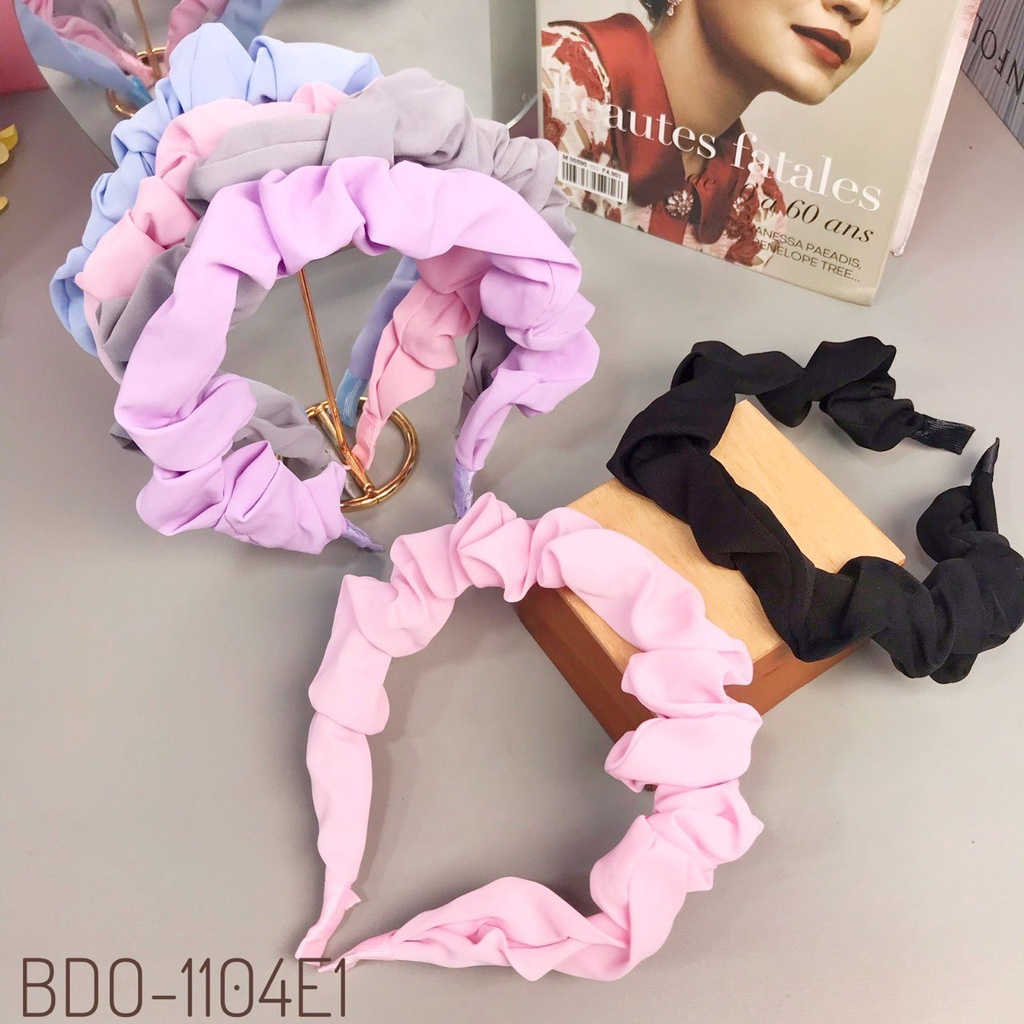 bando scrunchie scrunchies besar kerut headband korea bando kerut kain