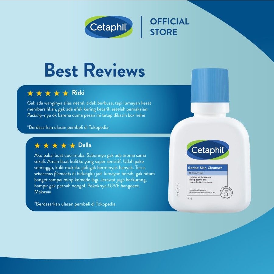 [KECIL] CETAPHIL GENTLE SKIN CLEANSER FACIAL WASH SABUN CUCI WAJAH - 59ML