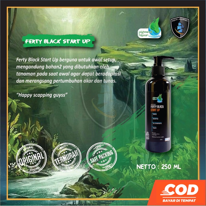 Ferty Black Start Up 250ml Pupuk Cair Awal Tanam Setup Aquascape Pigment Hijau Aquair