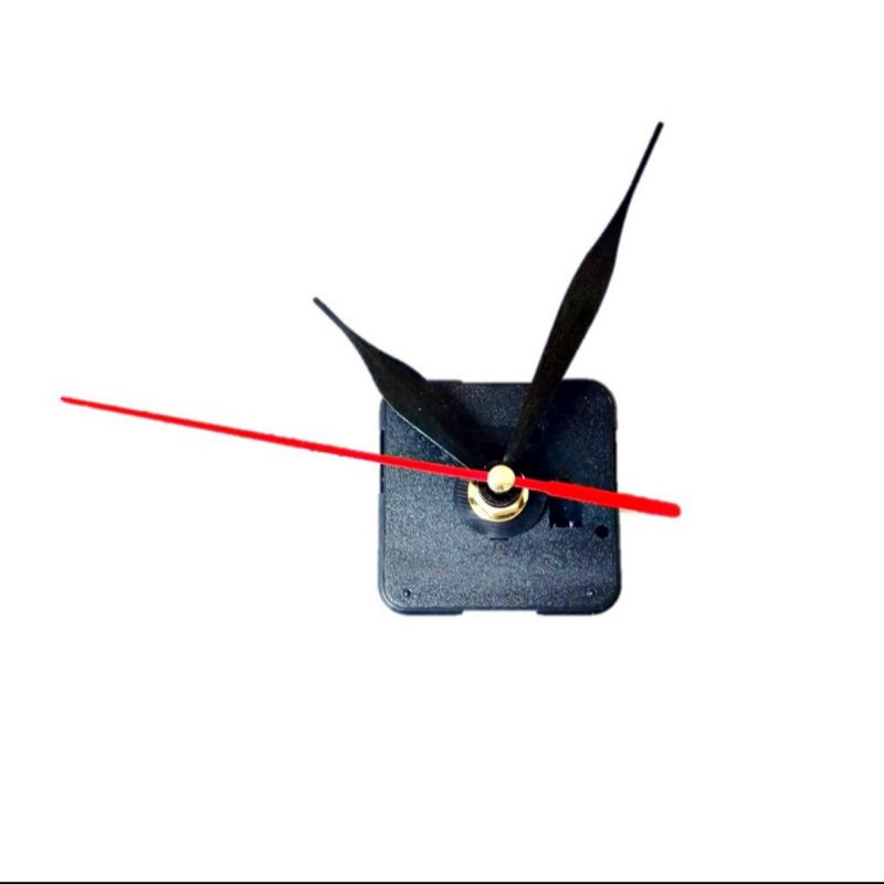 Mesin Jam dinding Free Baterai dan Jarum Jam standar hitam