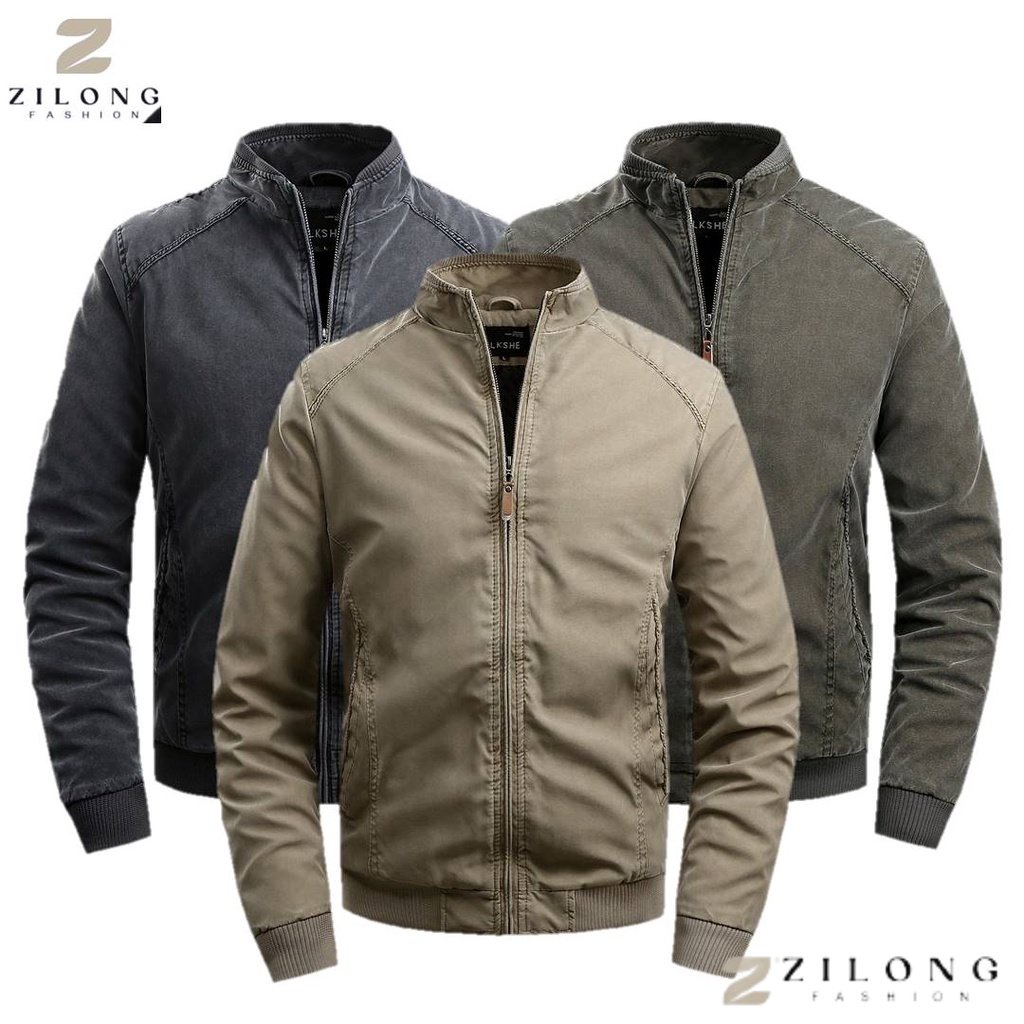 Zilong Ervins - jaket Biker Motor Pria Murah Bermerk Import Keren Jacket Outdoor Premium Zipper Orig