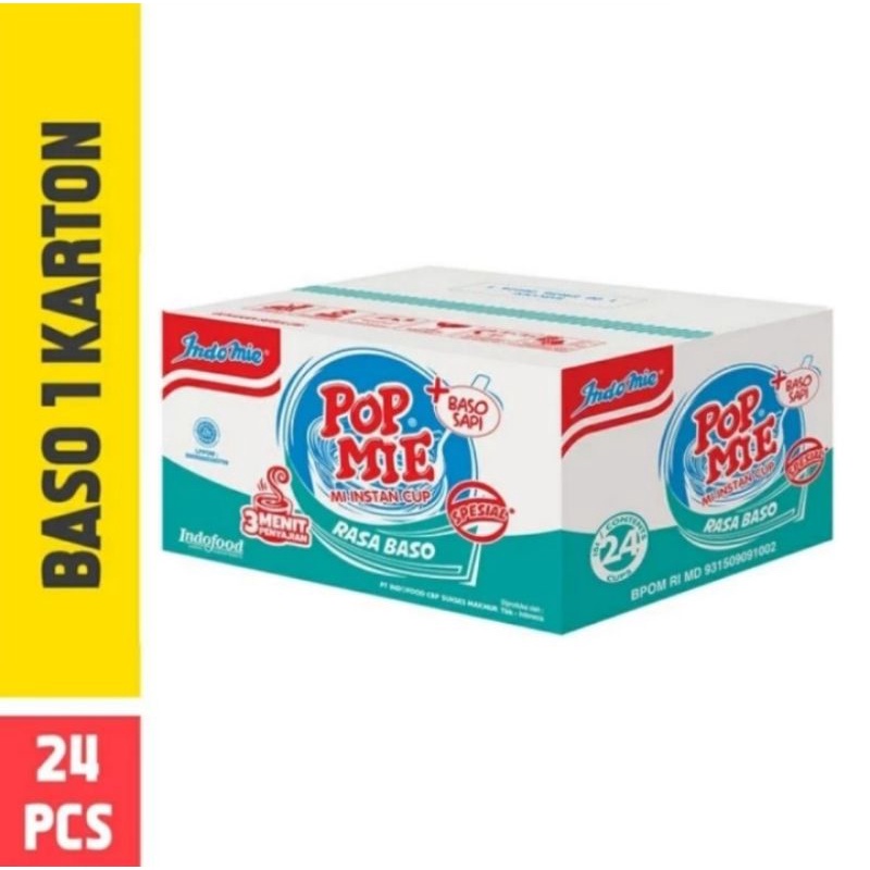 

Pop Mie Kuah Rasa Baso 1 Dus Isi 24 Pcs 800Gr