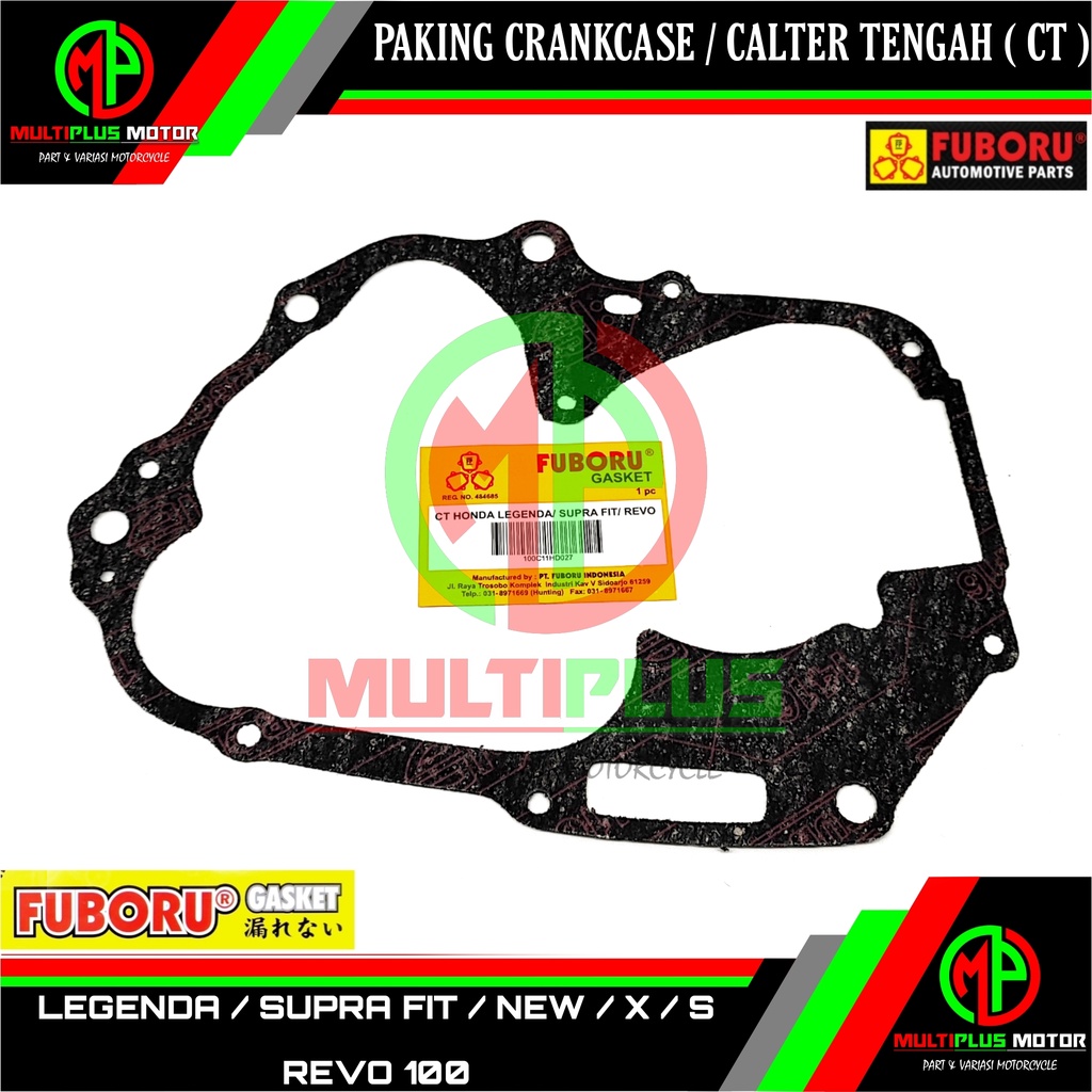 Paking Gasket Perpak CT Crankcase calter block blok mesin tengah FUBORU, LEGENDA, SUPRA FIT, REVO RE
