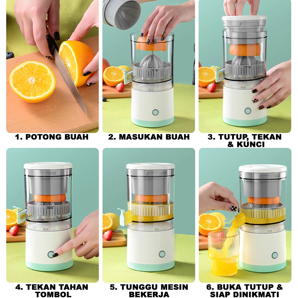 Mesin Jus Multifungsi USB / Alat Peras Berbagai Buah Juicer Portable Charging 360ML J701 Mini Juicer Extractor Praktis