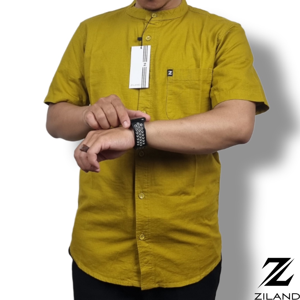 Kemko Dewasa ZILAND New Kemeja Koko Pria Lengan Pendek Polos Katun Sigaret Premium Ada Ukuran Jumbo High Quality