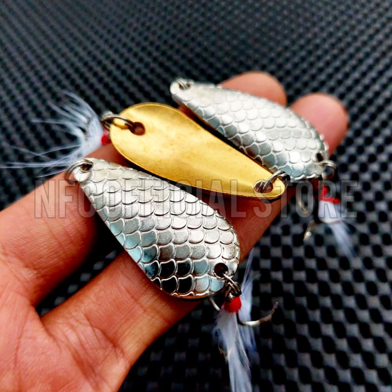 Lure metal spoon 4 cm 6,5 gram Umpan casting Baby GT Talang-talang