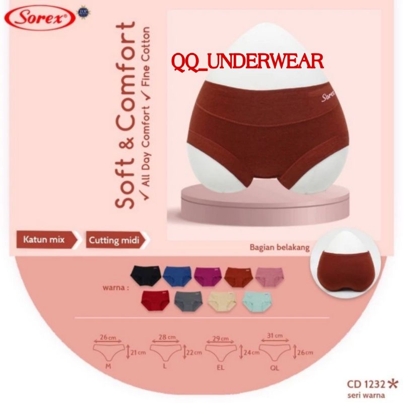 Celana Dalam Wanita Sorex / CD Sorex 1232 Katun / CD Sorex 1251 Supersoft