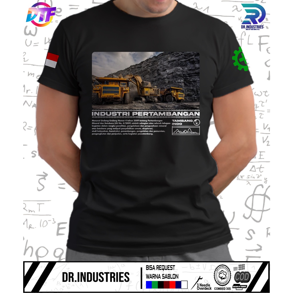Kaos Industri Pertambangan Pekerja tambang Alat Berat Tambang Indonesia - DR INDUSTRIES