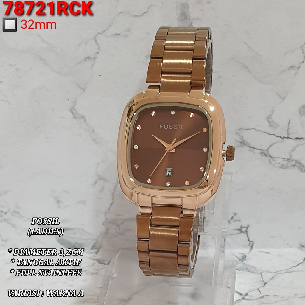 (BISA COD) JAM TANGAN WANITA FASHION ER8199 FULL STAINLEES TANGGAL AKTIF