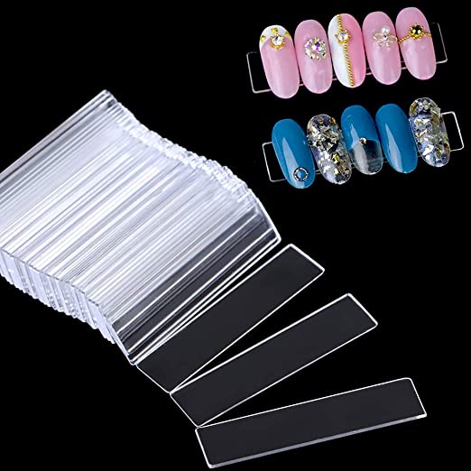 50pcs Display Strip Akrilik Fake Tempat Nail  Kuku Palsu