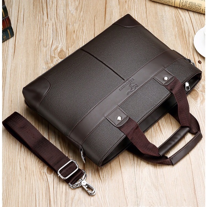 tas selempang pria  Tas Selempang Jinjing Tas Kantor Kulit Pria 6035 - Hitam(W0T7) Tas Selempang Pri