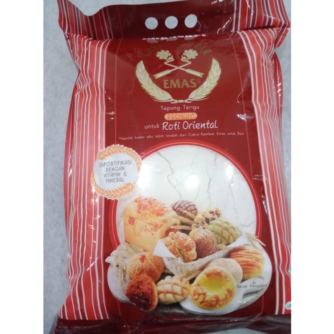 

Tepung Cakra Kembar Emas Roti Oriental 5 Kg Premium