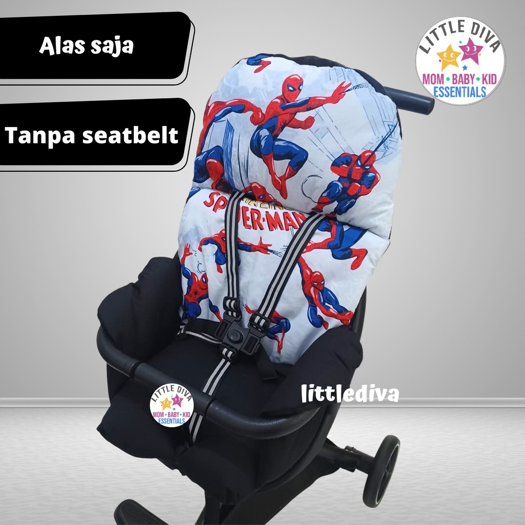 Baobaohao V8 V18 V7 S-PIDER JP TANPA TALI SEATBELT Stroller Pad EGG 55 - Alas Stroller Telur Akachan Kereta dorong bayi fit to baobaohao v1 v2 v5 v8 / Egg / Baby Elle Rider Labeille City 8871 Egg 8870