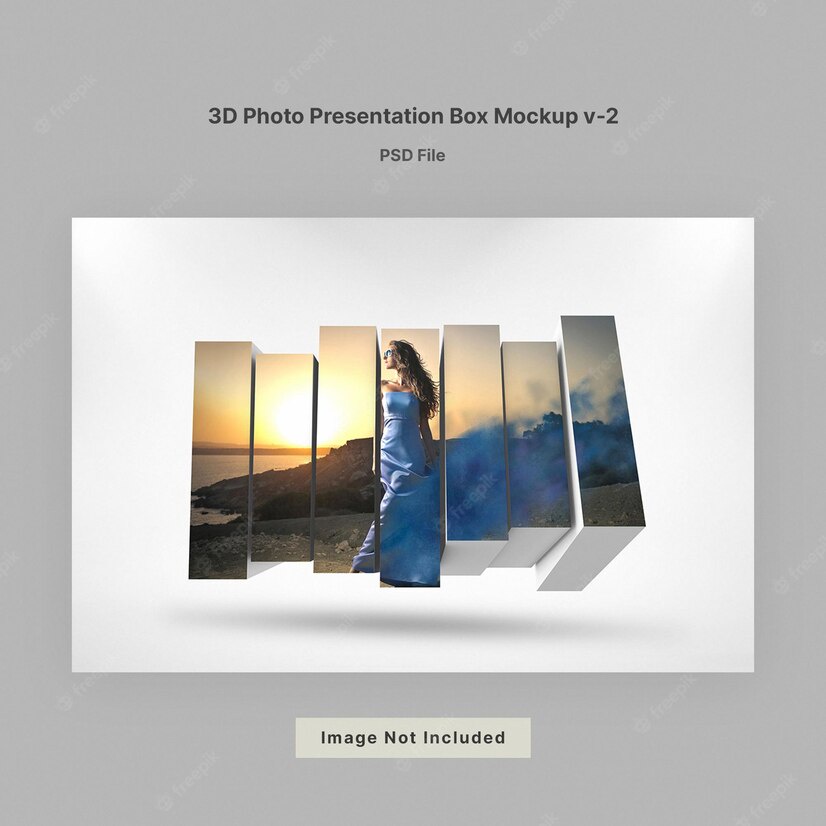 3D Photo Presentation Box Mockup Bundle