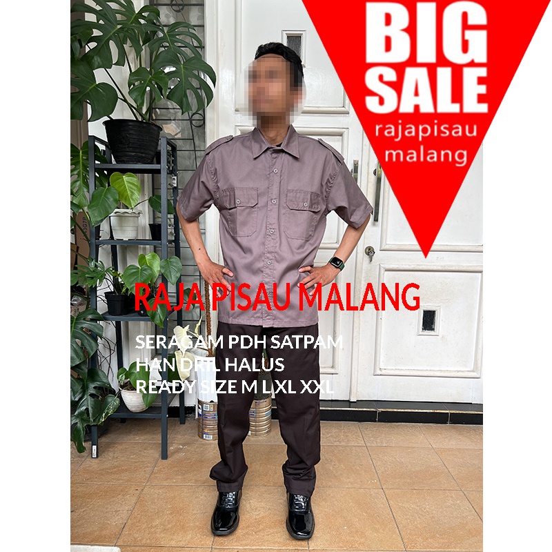 Seragam Baju Safari Setelan PDH Security Seragam Satpam Baju Sekurity Baju Guru Sekuriti SATU SETEL