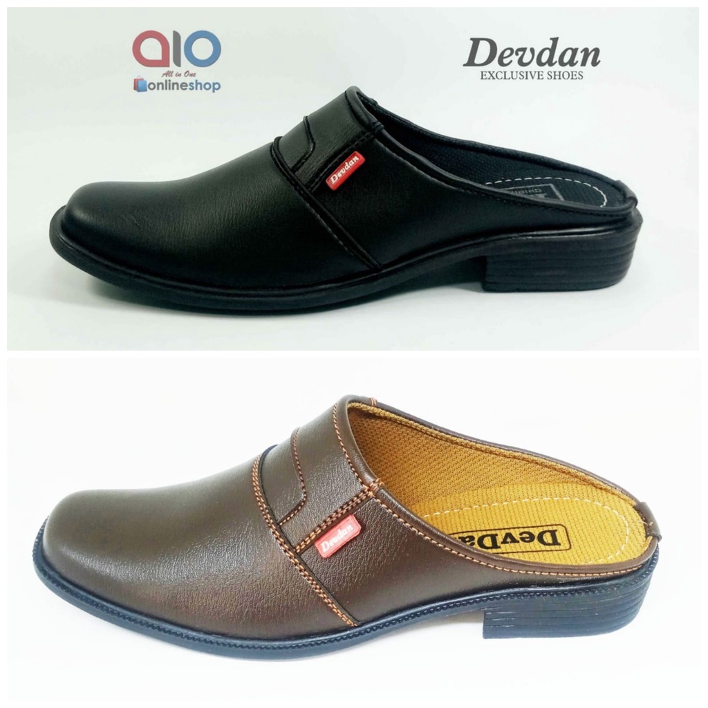 Devdan Sepatu Pantofel Pria Slop Bustong Kerja Kuliah Kantor Cowok Tutong Slip On 39-43 DB01