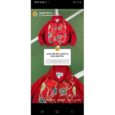 Jacket Vintage WB silk Merah